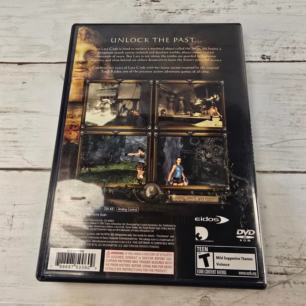 Lara Croft Tomb Raider Anniversary Sony PlayStation 2 PS2 2007 Eidos CIB NTSC